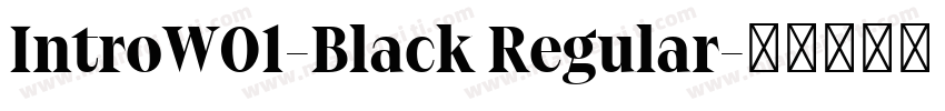 IntroW01-Black Regular字体转换